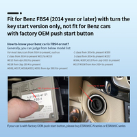 Clé intelligente infrarouge EASYGUARD avec démarrage à distance, entrée sans clé passive PKE, bouton de démarrage pour Mercedes Benz FBS4 avec démarrage par clé