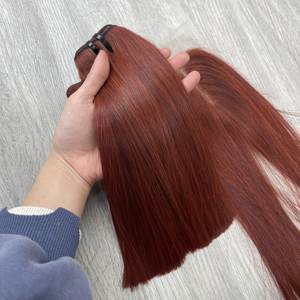 Pour Genius trame vierge vietnamienne brute os droit Double dessiné faisceaux d'extension de cheveux humains cheveux colorés - Product Image 3