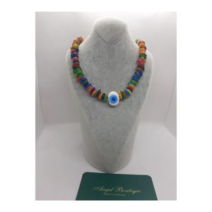 Collana con perline arcobaleno