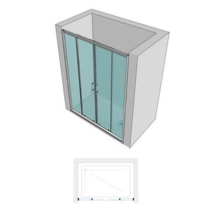 Florian S194F porta doccia scorrevole con 6mm cristalli e estensioni del Box doccia IX cromate previste da 118 a 12... - Product Image 6