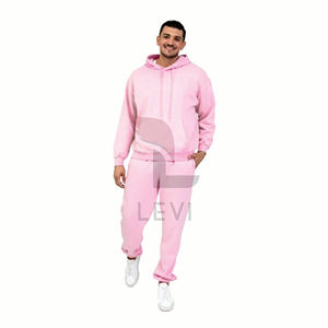 Venta al por mayor Fleece Terry Cotton Chándales Moda Personalizada Logo Hombres Sudadera con capucha Conjunto Rayas Hombres Sweatsuits - Product Image 1