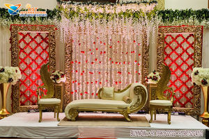 Paneles de tema romano de boda exclusivo para escenario, decoración de escenario con temática elegante, Marcos traseros de boda occidental, marcos de fondo para escenario - Product Image 4