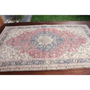 Tapis turc vintage 5,1x9 pieds, tapis persan en laine rouge - Product Image 3