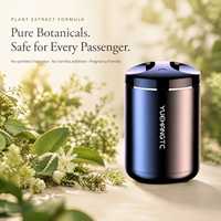 Diffuseur d'aromathérapie pour voiture en métal dégradé, baume parfumé solide, alimenté par USB, purificateur d'air portable pour l'intérieur du véhicule