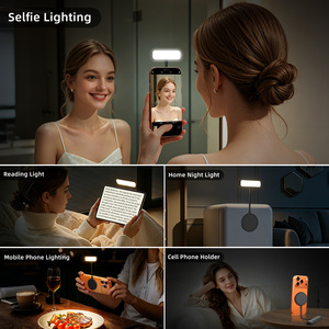 Lampe LED magnétique pour selfie, flexible avec col de cygne, à clipser sur téléphone, réglable et rechargeable, également utilisable comme lampe de lecture - Product Image 5