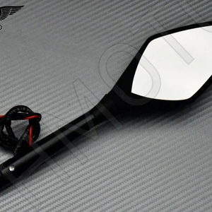 กระจกมองหลังรถจักรยานยนต์พร้อมไฟอลูมิเนียม CNC อเนกประสงค์สำหรับจักรยานถนนและจักรยานซุปเปอร์ไบค์ที่มีสลักเกลียว8มม. หรือ10มม. - Product Image 5