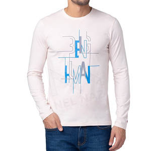 Camisetas de alta calidad de algodón de alta calidad de manga larga de gran tamaño para hombre, camiseta de talla grande, ropa para hombre - Product Image 1
