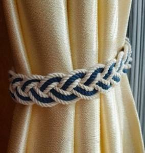 ที่รัดม่านเชือกฝ้ายแบบนautical, ที่รัดม่านแบบหัวตุรกี - Product Image 3