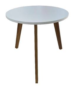 Large <b>Round</b> <b>Side</b> <b>Table</b> with TOP by MDF white PU , K/D - Product Image 2