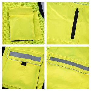 Servicio OEM Chaleco DE SEGURIDAD reflectante de alta visibilidad Tela de malla de poliéster Logotipo personalizado Ropa DE TRABAJO transpirable ligera para hombres - Product Image 4