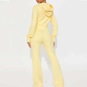 Prix de gros, logo personnalisé, vêtements de sport pour femmes, survêtement / Vêtements de sport pour femmes très vendus, ensemble deux pièces, streetwear élégant, survêtement - Product Image 3