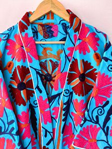 Peignoir Kimono en pur coton pour dames de fournisseur et fabricant indiens prix d'usine en gros - Product Image 3