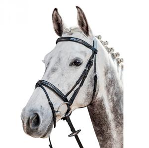 FABRICANTE OEM ODM BRIDA DE CUERO DE CABALLO ECUESTRE CON CORREA DE BARBILLA SOFTY ACOLCHADO TOTALMENTE COLOR HABANA COSTURA BLANCA FANTASÍA - Product Image 2