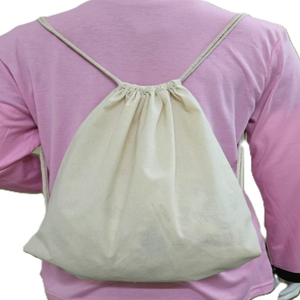 Eco-Friendly Waterproof Organic Cotton <b>Drawstring</b> <b>Backpack</b> Physiological Curve Back 23L Capacity Gym Travel Fashion Letter - Product Image 6