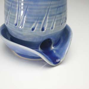 Handmade Eco-Friendly Ceramic Spoon Rest | Large Capacity Dishwasher <b>Oven</b> Safe Kitchen Utensil Holder | Elegant <b>Countertop</b> - Product Image 5