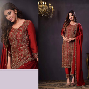 ชุดจอร์เจีย2025อินเดียและปากีสถานสำหรับผู้หญิงชุดงานปักลายสำหรับใส่ไปงานปาร์ตี้ - Product Image 1