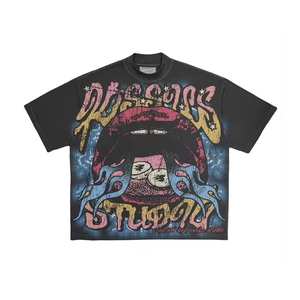 เสื้อยืดโอเวอร์ไซส์ทรงบ็อกซี่สำหรับผู้ชาย ระบายอากาศได้ดี คอกลม ผ้าฝ้าย 100% พิมพ์ลาย DTG เป็นมิตรกับสิ่งแวดล้อม แห้งเร็ว สไตล์สตรีทแวร์ - Product Image 4