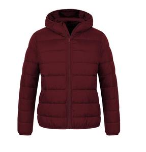 Veste à capuche de couleur marron personnalisée OEM en vente en gros Vestes à capuche à fermeture éclair coupe-vent matelassées matelassées à bulle d'air coupe-vent d'hiver - Product Image 1