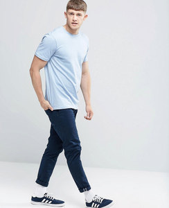 T-shirt col rond en coton premium pour homme, streetwear, logo personnalisé, OEM ODM, coupe décontractée, faible MOQ - Product Image 4