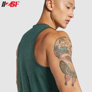 Wholesale New Arrival Men's Custom Printed Knitted Spandex/Cotton Tank Tops Stylish Casual Gym <b>Singlet</b> Sportswear - Product Image 5