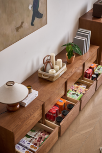 Mueble Organizador de Almacenamiento de Madera de Olmo Sólido y Duradero de Estilo Moderno de Mediados de Siglo - Product Image 2