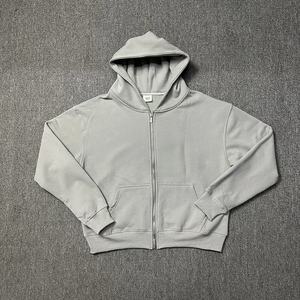 Doble capa Premium 400Gsm algodón grueso Puff estampado chándal de dos piezas con capucha pantalones de chándal conjunto chándales de invierno - Product Image 2