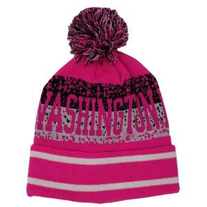 Bonnet et gants en tricot d'hiver orange avec broderie personnalisée de logo, motifs jacquard camouflage, argyle, personnages de dessins animés et lettres - Product Image 2