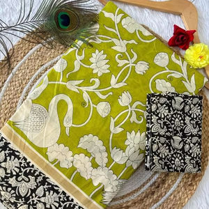 LAKHANI Achat en gros de vêtements indiens et pakistanais AJRAKH PRINT COTTON SAREE - Product Image 1