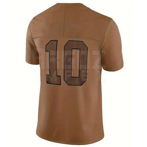 เสื้อฟุตบอลอเมริกันผ้าโพลีเอสเตอร์แขนสั้นดีไซน์ล่าสุดออกแบบได้ตามต้องการ100% - Product Image 2