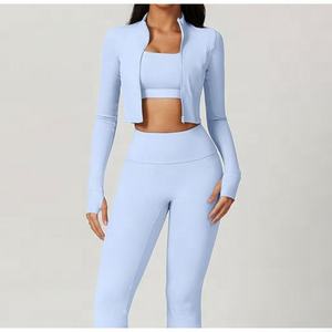 Ensemble de yoga push-up pour femmes : leggings sculptants et soutien-gorge de sport - Product Image 2