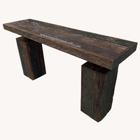 Table Console Industrielle Vintage Jodhpur Vieux Chemin de Fer en Bois Dormeur Bois Antique Recyclé Style Rustique Exportateurs de Meubles de Maison