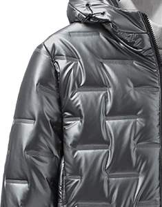 Chaqueta con Capucha de Talla Grande, Estilo Puffer, Color Sólido, de Nailon Brillante con Cierre, para Mantener el Calor en Invierno, Novedad de 2026 - Product Image 5