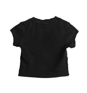 Women's Summer Casual <b>T</b>-Shirts Breathable Crop Tops with <b>Square</b> Collar Solid Color Short Sleeve Wholesale Tee Top - Product Image 2