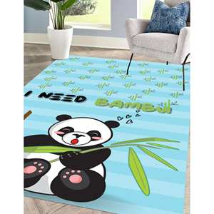 Tapis mignon panda, tapis bambou, tapis panda, tapis pour enfants, cadeau pour la maison, tapis en chenille - Product Image 1