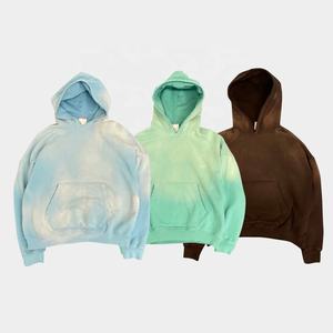 เสื้อฮู้ดดี้โอเวอร์ไซส์สไตล์สตรีทแวร์ ผ้าฝ้ายฟอกสีแบบซันเฟด ลุคแอซิดวอช หนานุ่ม สำหรับผู้ชาย - Product Image 6