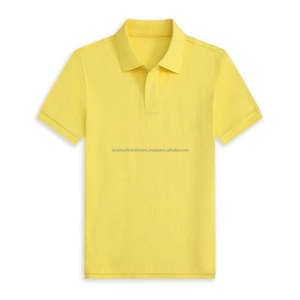 Polo de color personalizado liso para hombre, camiseta de mezcla de algodón informal de manga corta con cuello, ropa informal perfecta - Product Image 5