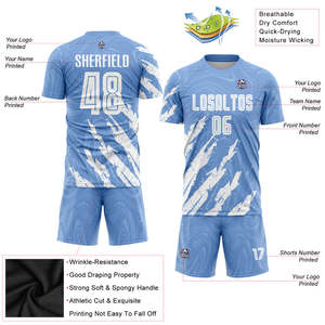 Quick Dry Soccer Jersey Round Neck Football Uniform <b>Kids</b> and Adult Sport T-shirt Set Wholesale OEM Service - Product Image 2