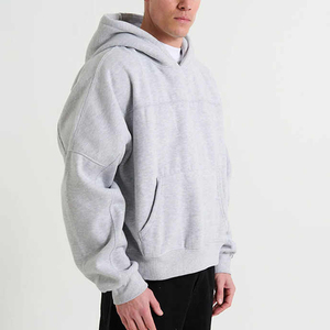 Sudaderas con capucha para hombre de corte holgado con logotipo personalizado, diseño recortado único, ropa informal OEM para uso al aire libre, sudaderas con capucha para hombre - Product Image 3