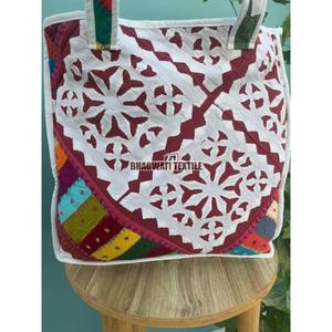Bolso de algodón indio hecho a mano para mujer, estampado multicolor para uso diario, viajes, compras, playa, forro de lona, regalo de verano - Product Image 2