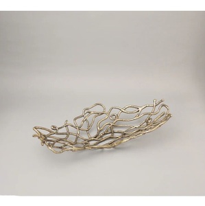 Bols de service modernes et écologiques faits à la main pour le chocolat lavables au lave-vaisselle avec design standard en cuir de fête en métal - Product Image 4