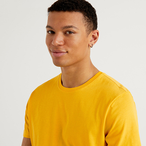 Usine directe personnalisé hommes été T-Shirt à manches courtes élégant 100% coton séchage rapide doux solide impression numérique Offre Spéciale - Product Image 5