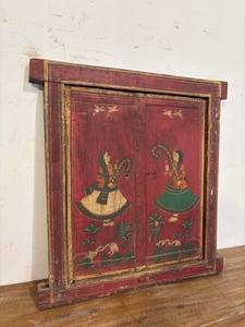 Fenêtre en bois peinte à la main indienne fenêtre en bois massif la plus vendue fenêtre de jardin artisanale avec porte peinte pour les meilleurs cadeaux - Product Image 2