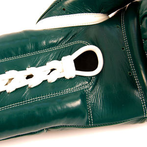 Gants de boxe de sécurité sportive en cuir de couleur verte 2023 taux de gros personnalisé qualité supérieure professionnel respirant UV - Product Image 5