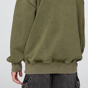 เสื้อสเวตเชิ้ตเด็กผู้ชายทรงหลวมพร้อมกระเป๋าจิงโจ้สำหรับฤดูหนาว แขนยาว ปักโลโก้ได้ ไหล่ตก คอกลม รุ่นปี 2026 - Product Image 6