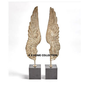 Unique Moderne En Aluminium Métal Feuille Forme Argent Plaqué Sculpture Art De Luxe Hôtel et Maison Table Top Décoratif - Product Image 2