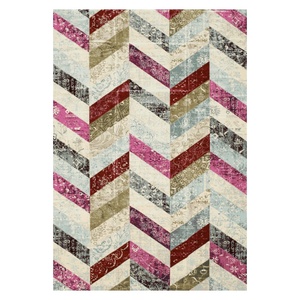 <b>RUGS</b> DEPOT LXDP-0018 Wholesale Terracotta Gold Contemporary Geometric Digital Printed Machine Washable Chenille <b>Rug</b> <b>Non</b> <b>Slip</b> - Product Image 1