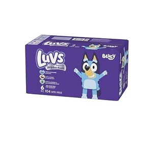 Luvs ผ้าอ้อมเด็กขนาด6ชิ้นผ้าอ้อม144นับบลูเรย์แพลตตินัมซึมซับดีสำหรับใช้งานกลางวันและกลางคืน - Product Image 3