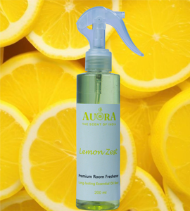 Désodorisant d'ambiance liquide en spray 200 ml à la zeste de citron, base d'huile essentielle, longue durée, décoration naturelle pour la maison, prix d'usine, étiquette personnalisée - Product Image 1