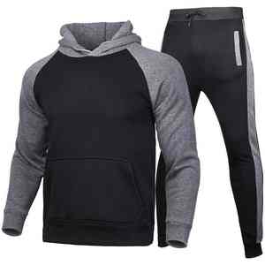 Chándal unisex para hombre con logotipo personalizado de fábrica, conjunto de pantalones de chándal y Sudadera con capucha para deportes al aire libre, chándal de algodón de secado rápido de talla grande para hombre - Product Image 4