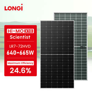 Longi แผงโซล่าเซลล์กระจกคู่640W 645W 650W 655W 660W 665W ชนิดชนิด bifacial นักวิทยาศาสตร์ X10 - Product Image 1